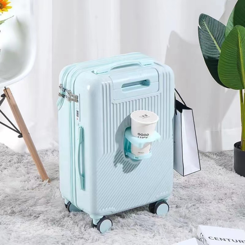 20 Inch Laptop Front Pocket Luggage Abs Pc Check in Suitcase Cap Holder Trolley Bag Cabin