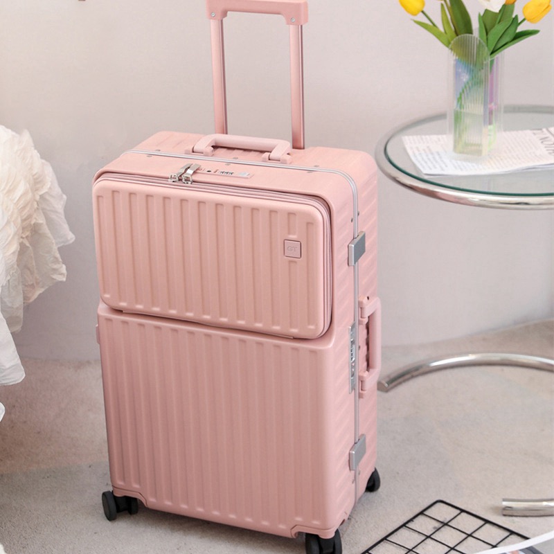 Abs Pc Front Pocket Laptop Luggage Aluminum Frame Trolley Case Travel ...